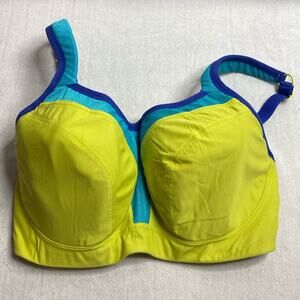 Panache 5021  Blue and yellow sports bra size 28G